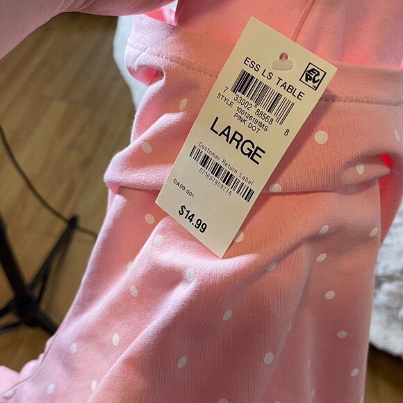 Style & Co. Pink Polka Dot Long Sleeve Tee – Size Large (NWT) - Picture 6 of 6